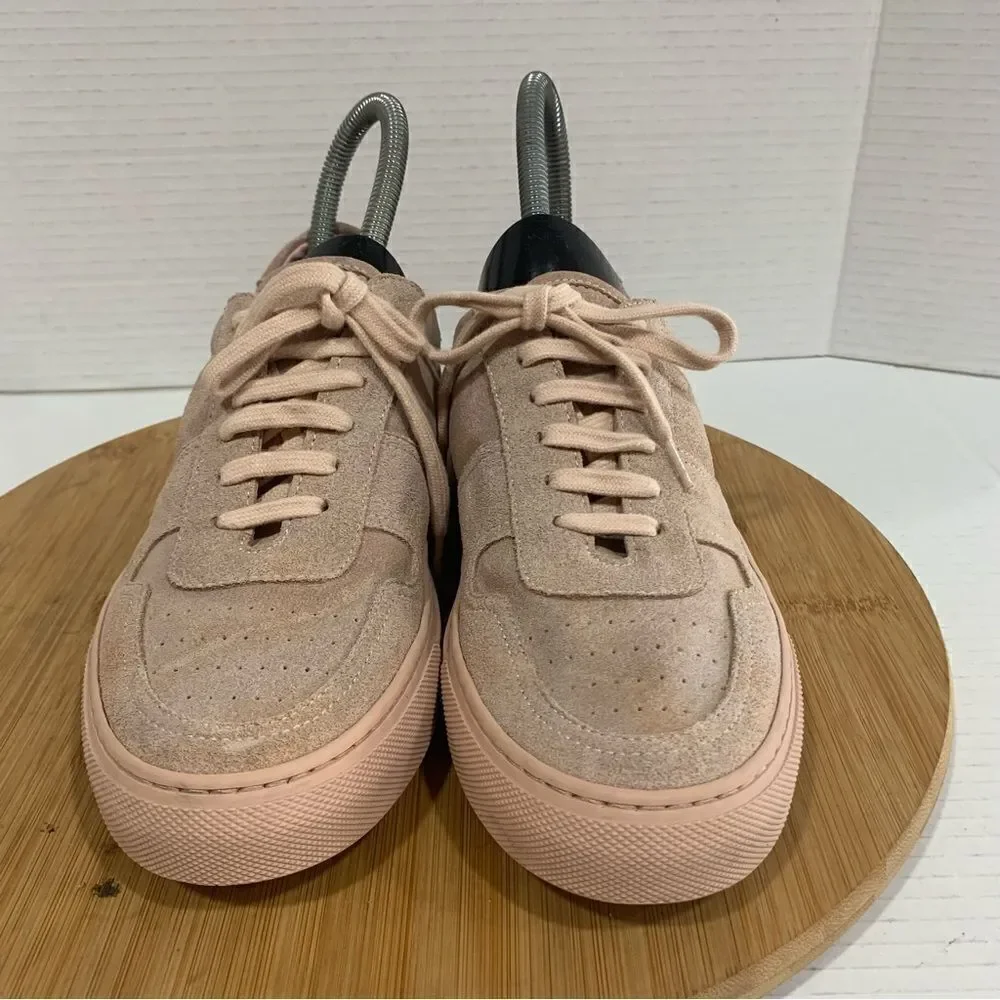 Woman By Common Projects Women’s 38 IT Blush Pink Lace Up Sneakers Shoes Low Top